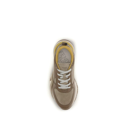 Sneakers Athletic Fendi in Pelle di Vitello Multicolore Bos Taurus