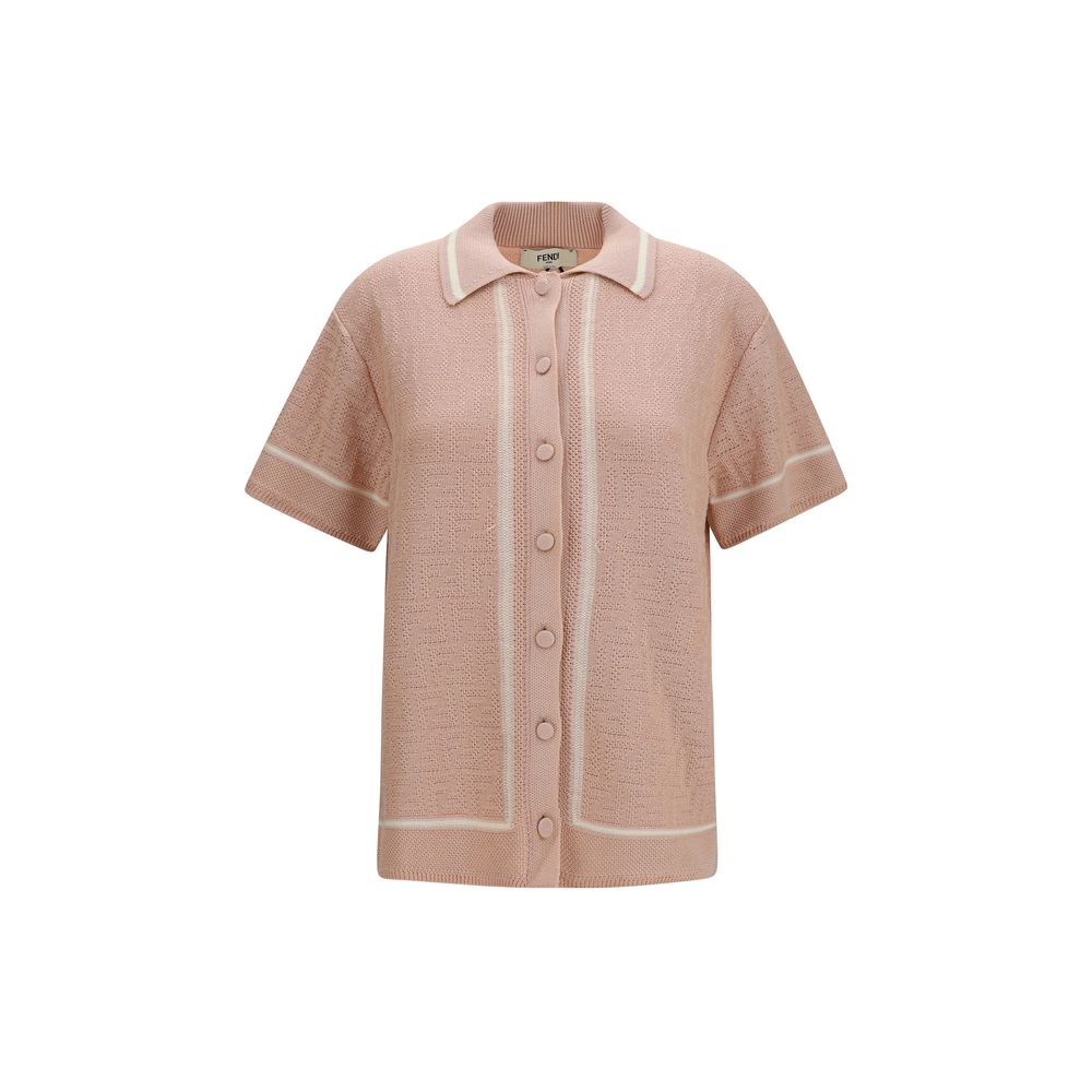 Camicia Fendi a maniche corte in cotone multicolore