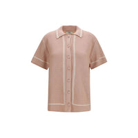 Camicia Fendi a maniche corte in cotone multicolore