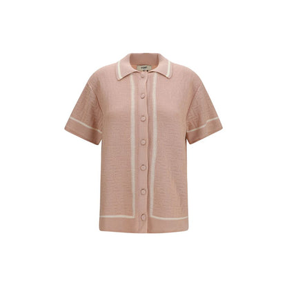 Camicia Fendi a maniche corte in cotone multicolore