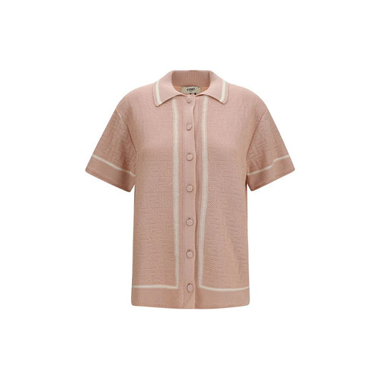 Camicia Fendi a maniche corte in cotone multicolore