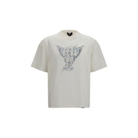 Rappresentare T-shirt di cotone bianca