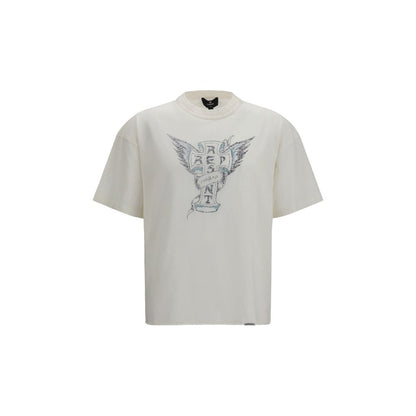 Rappresentare T-shirt di cotone bianca