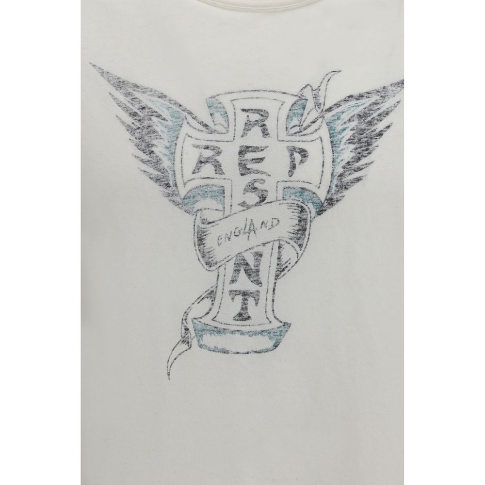 Rappresentare T-shirt di cotone bianca