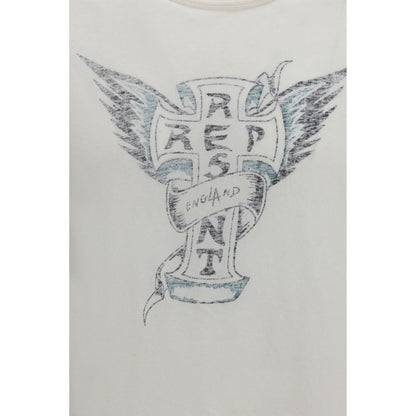 Rappresentare T-shirt di cotone bianca