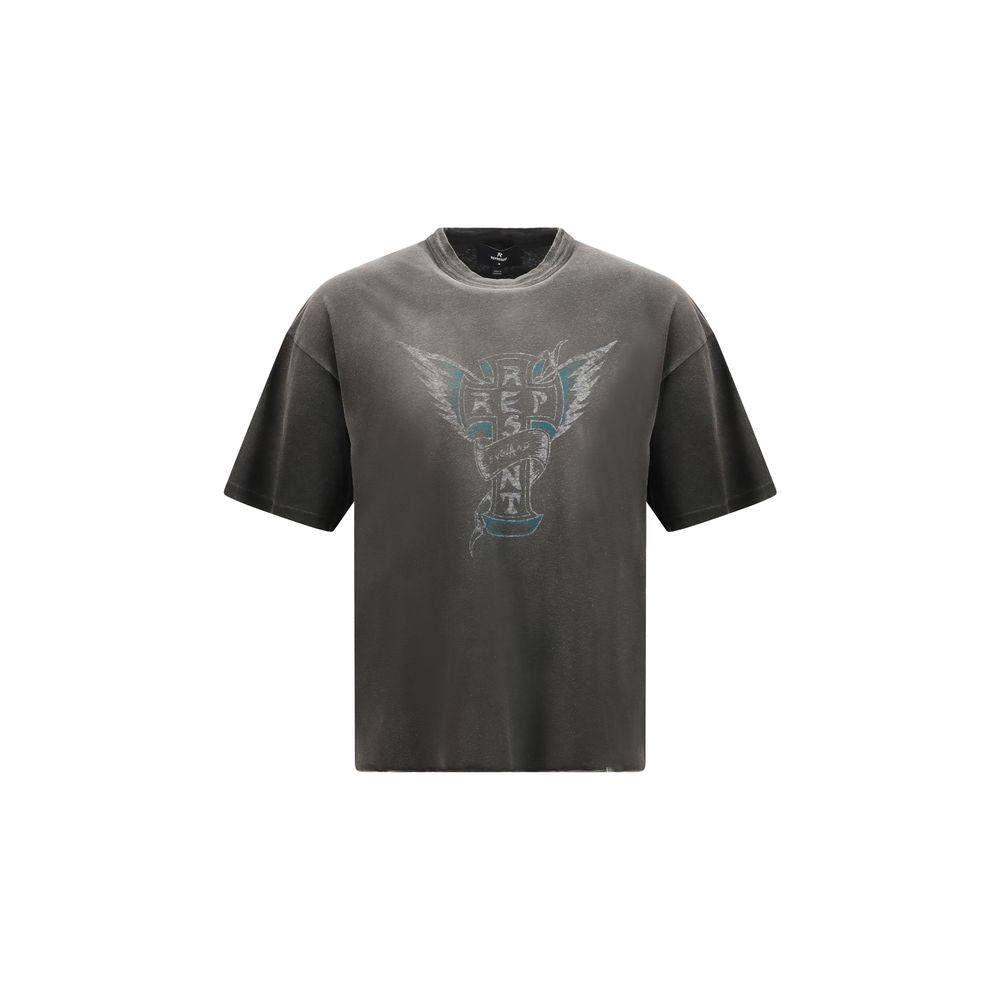 Graues Baumwoll-T-Shirt repräsentieren