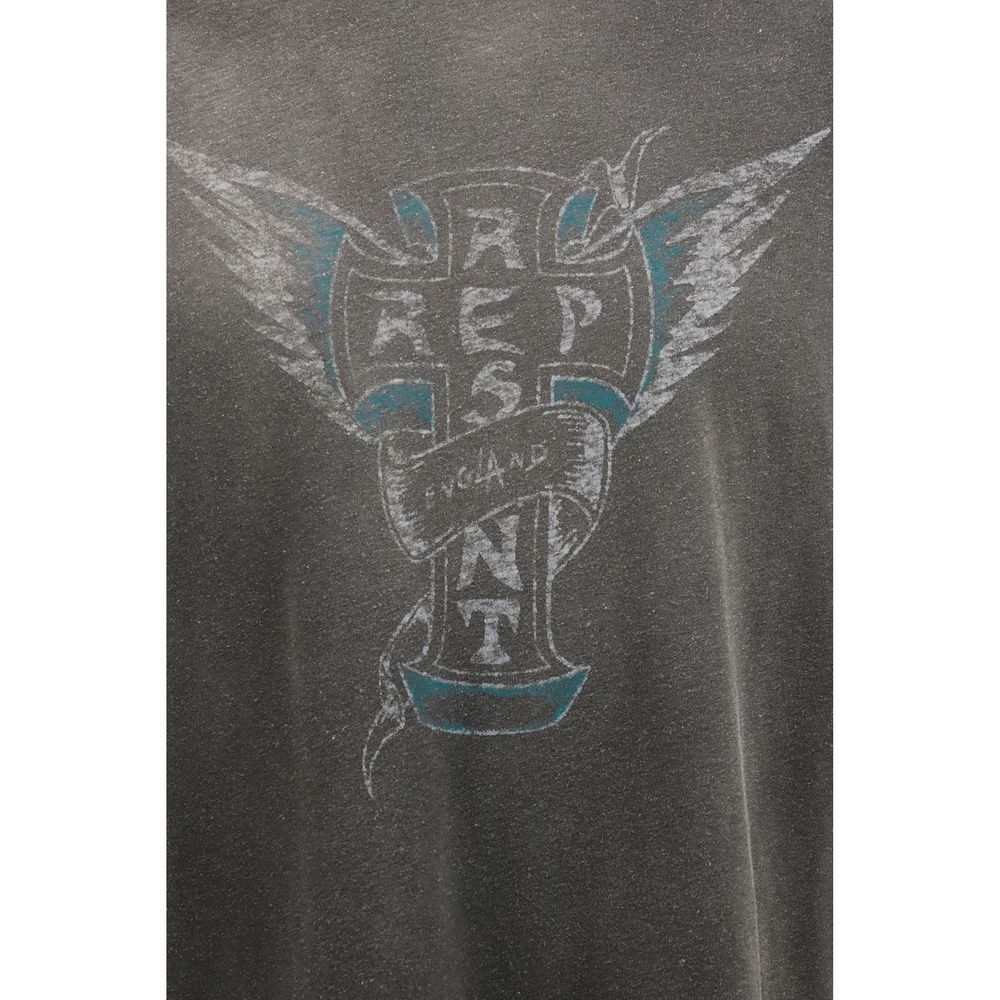 Graues Baumwoll-T-Shirt repräsentieren