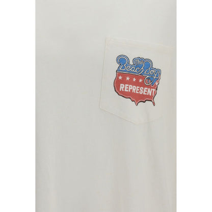 Rappresentare T-shirt di cotone bianca