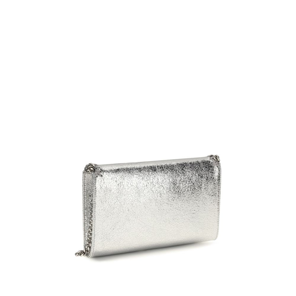 Borsa a spalla in poliestere argentato Stella McCartney