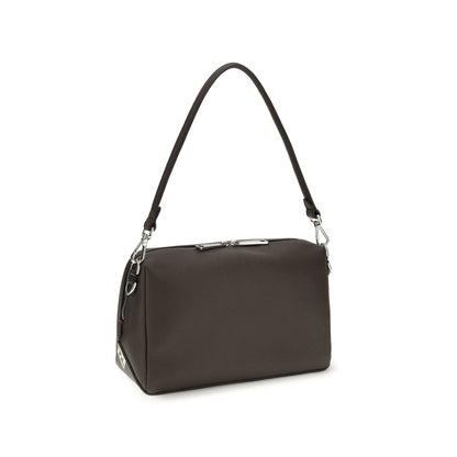 Borsa a Spalla Fendi in Pelle di Vitello Marrone Bos Taurus