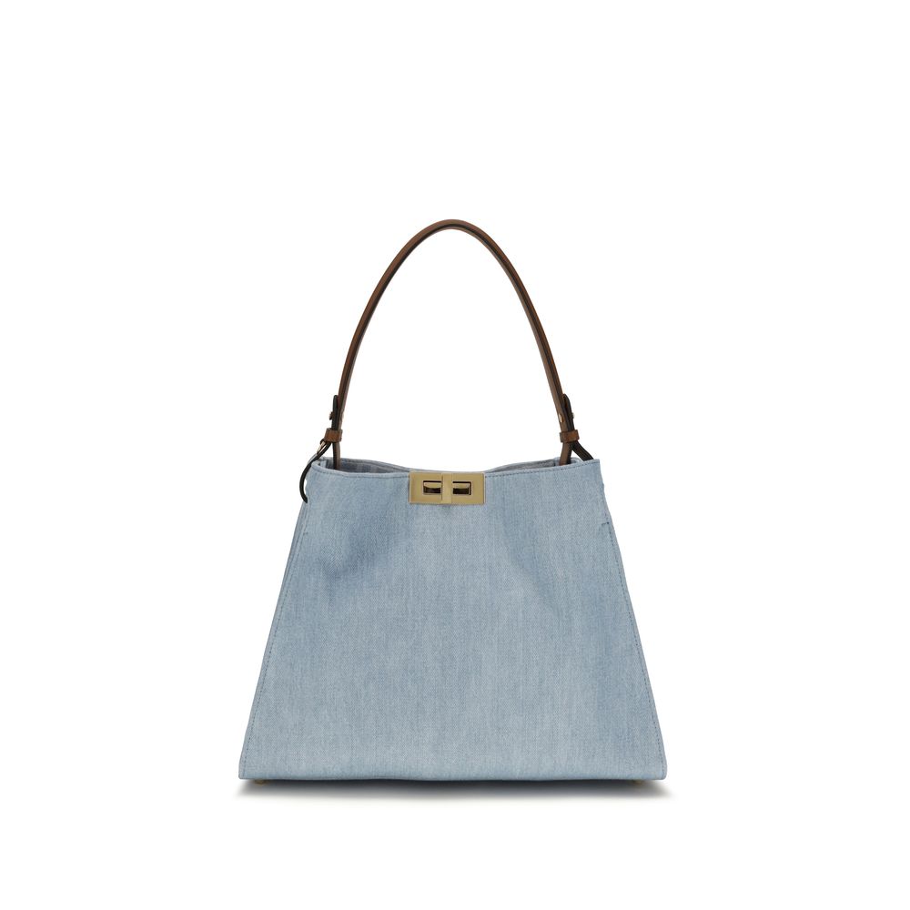 Borsa Fendi in pelle di vitello blu Bos Taurus