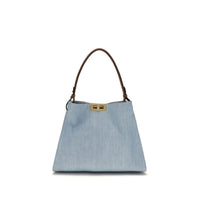 Borsa Fendi in pelle di vitello blu Bos Taurus