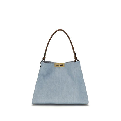 Borsa Fendi in pelle di vitello blu Bos Taurus