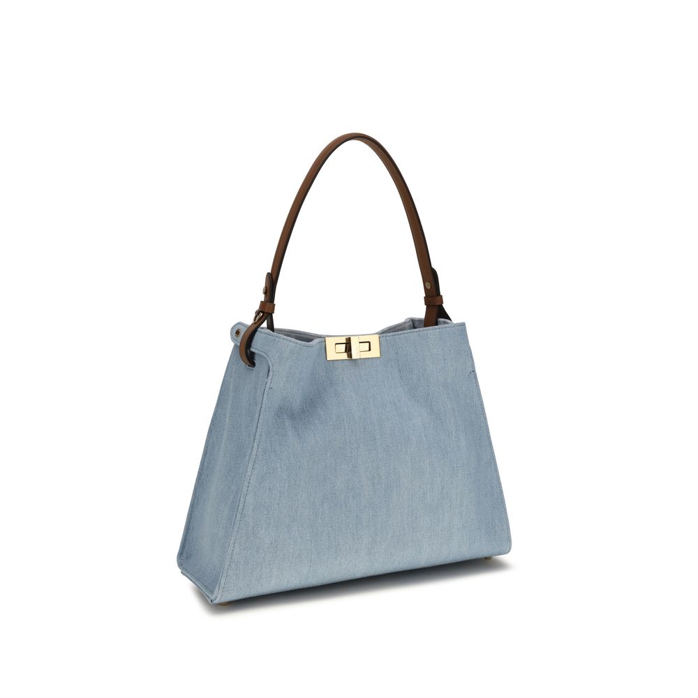 Borsa Fendi in pelle di vitello blu Bos Taurus