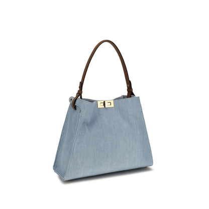 Borsa Fendi in pelle di vitello blu Bos Taurus