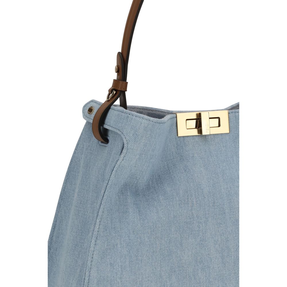 Borsa Fendi in pelle di vitello blu Bos Taurus