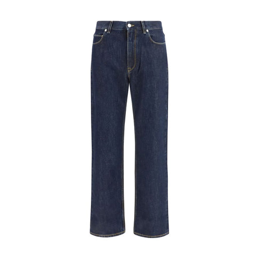 Jeans Fendi in cotone blu a gamba dritta