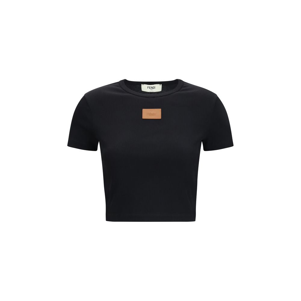 T-Shirt Fendi Nera in Cotone