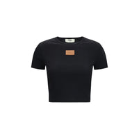 T-Shirt Fendi Nera in Cotone