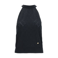 T-shirt sans manches Balmain Oves Aries en laine noire