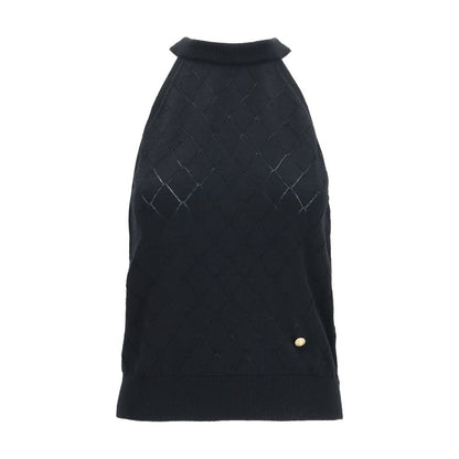 T-shirt sans manches Balmain Oves Aries en laine noire