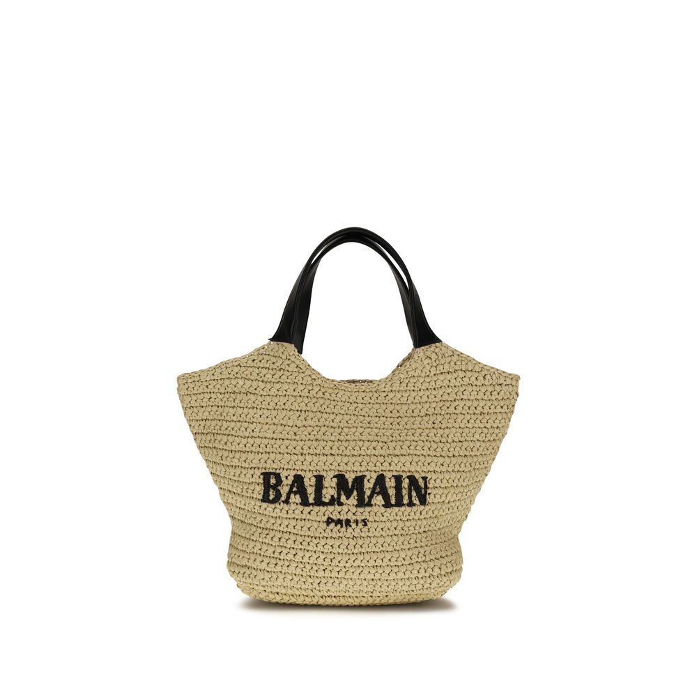 Borsa a spalla Balmain beige in viscosa