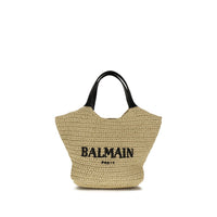 Borsa a spalla Balmain beige in viscosa
