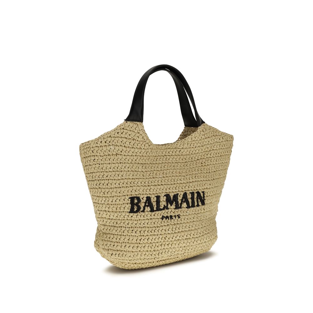 Borsa a spalla Balmain beige in viscosa