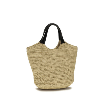 Borsa a spalla Balmain beige in viscosa