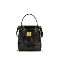 Borsa a secchiello Balmain in pelle di vitello nera Bos Taurus