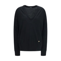 Felpa Balmain in lana nera Oves Aries