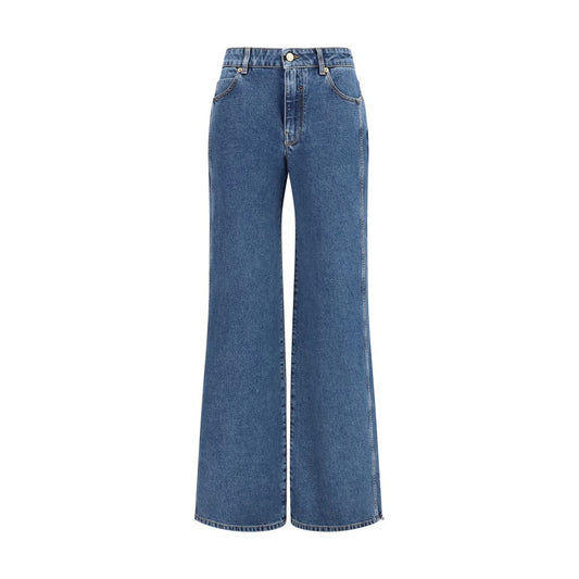 Balmain Jeans in denim di cotone blu