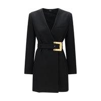 Blazer Balmain Oves Aries in lana nera