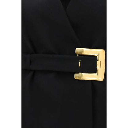 Blazer Balmain Oves Aries in lana nera