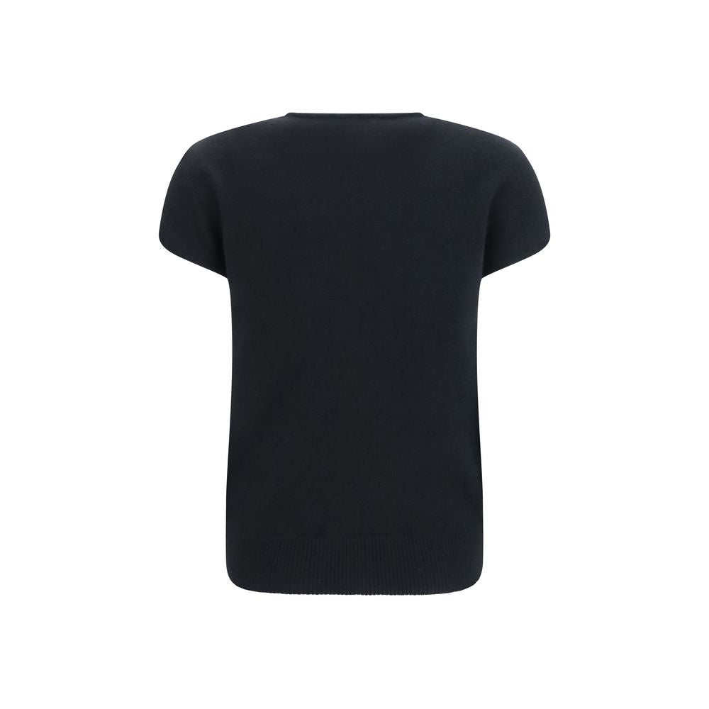 Pull sans manches Balmain en laine noire Oves Aries