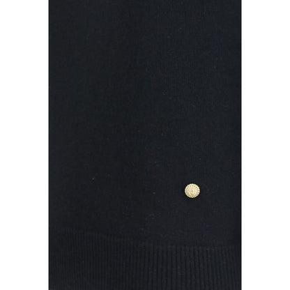 Pull sans manches Balmain en laine noire Oves Aries