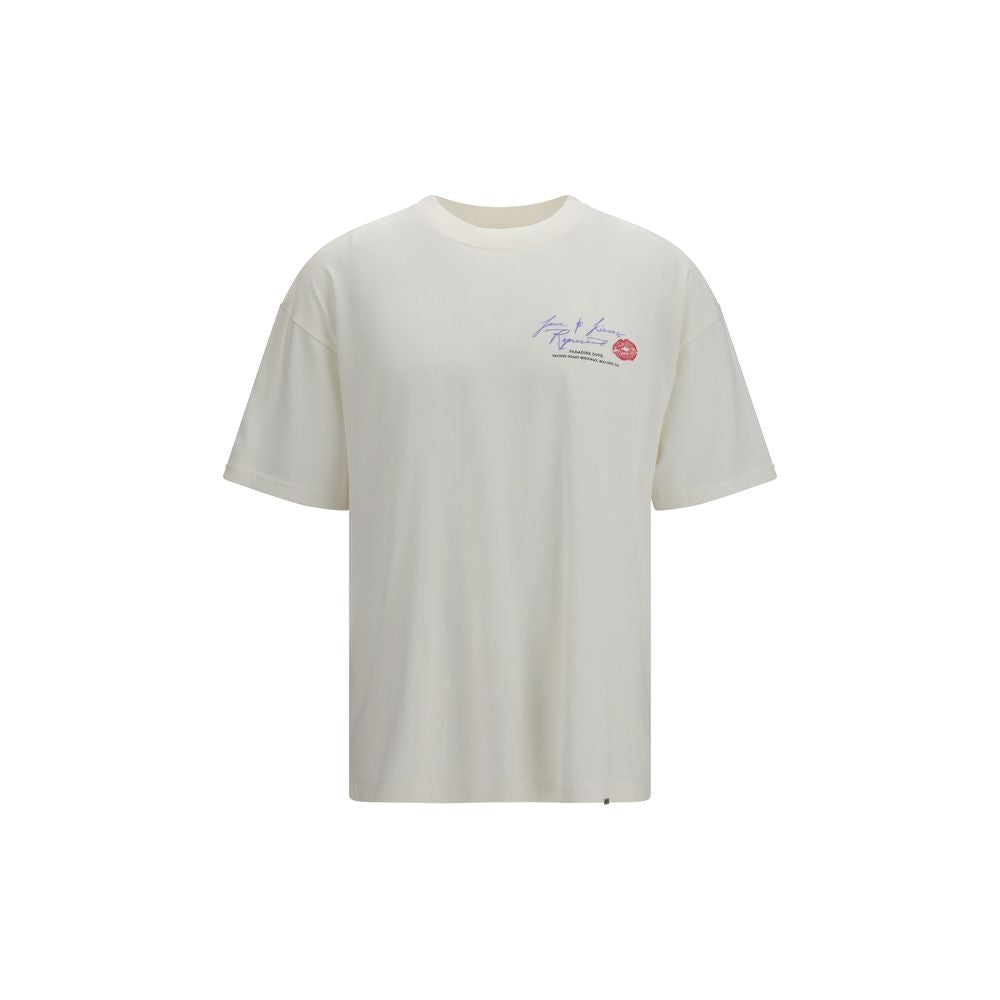 Rappresentare T-shirt di cotone bianca