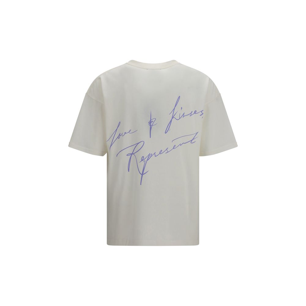Rappresentare T-shirt di cotone bianca