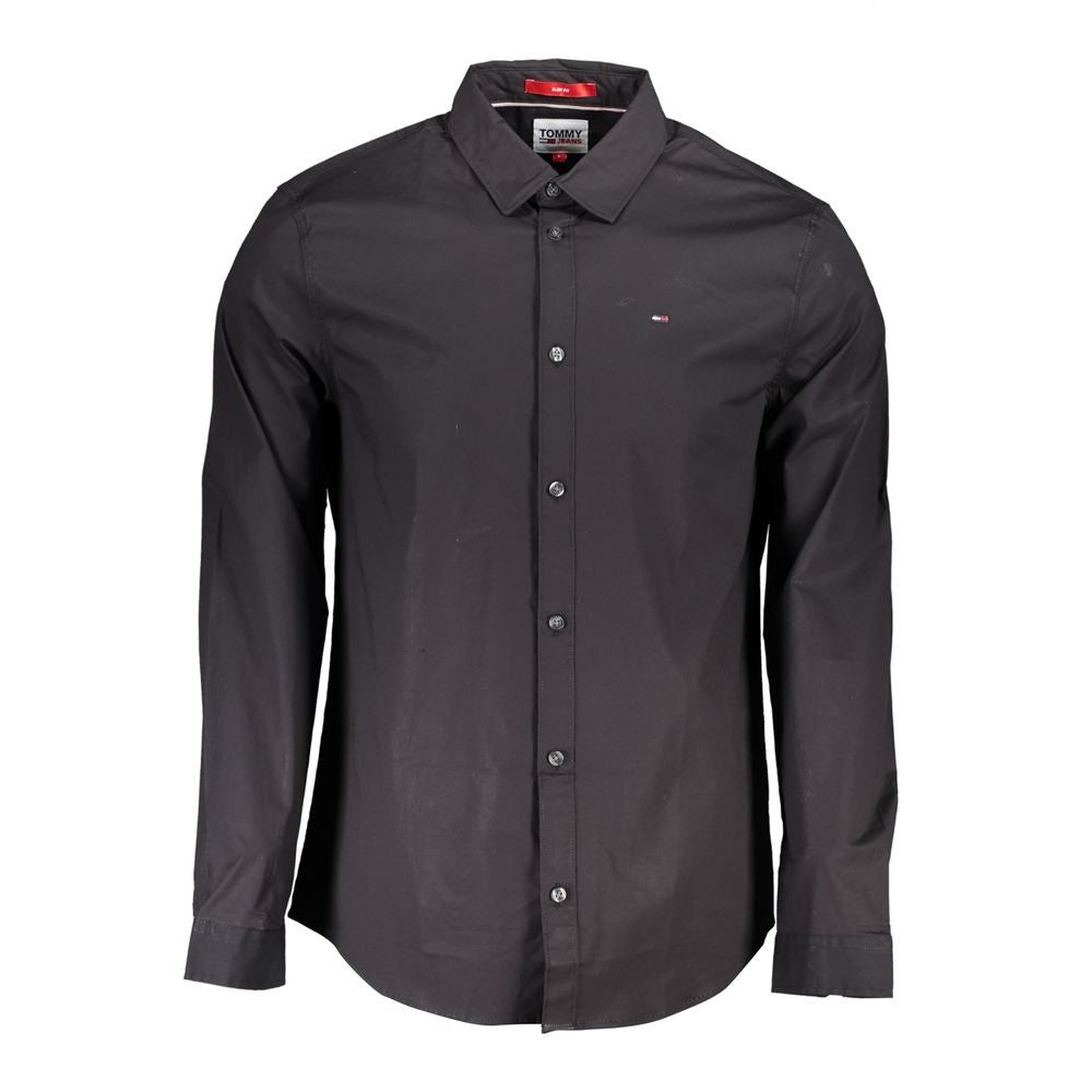 Camicia da uomo Tommy Hilfiger in cotone nero
