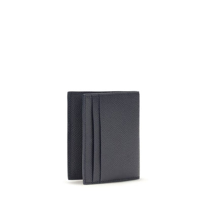 Portefeuille Ferragamo en cuir de veau bleu Bos Taurus