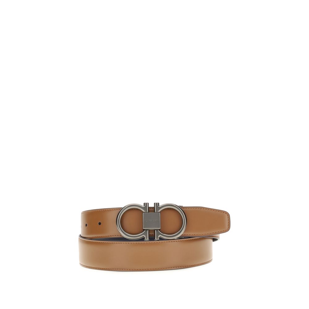 Ceinture Ferragamo en cuir de veau beige Bos Taurus