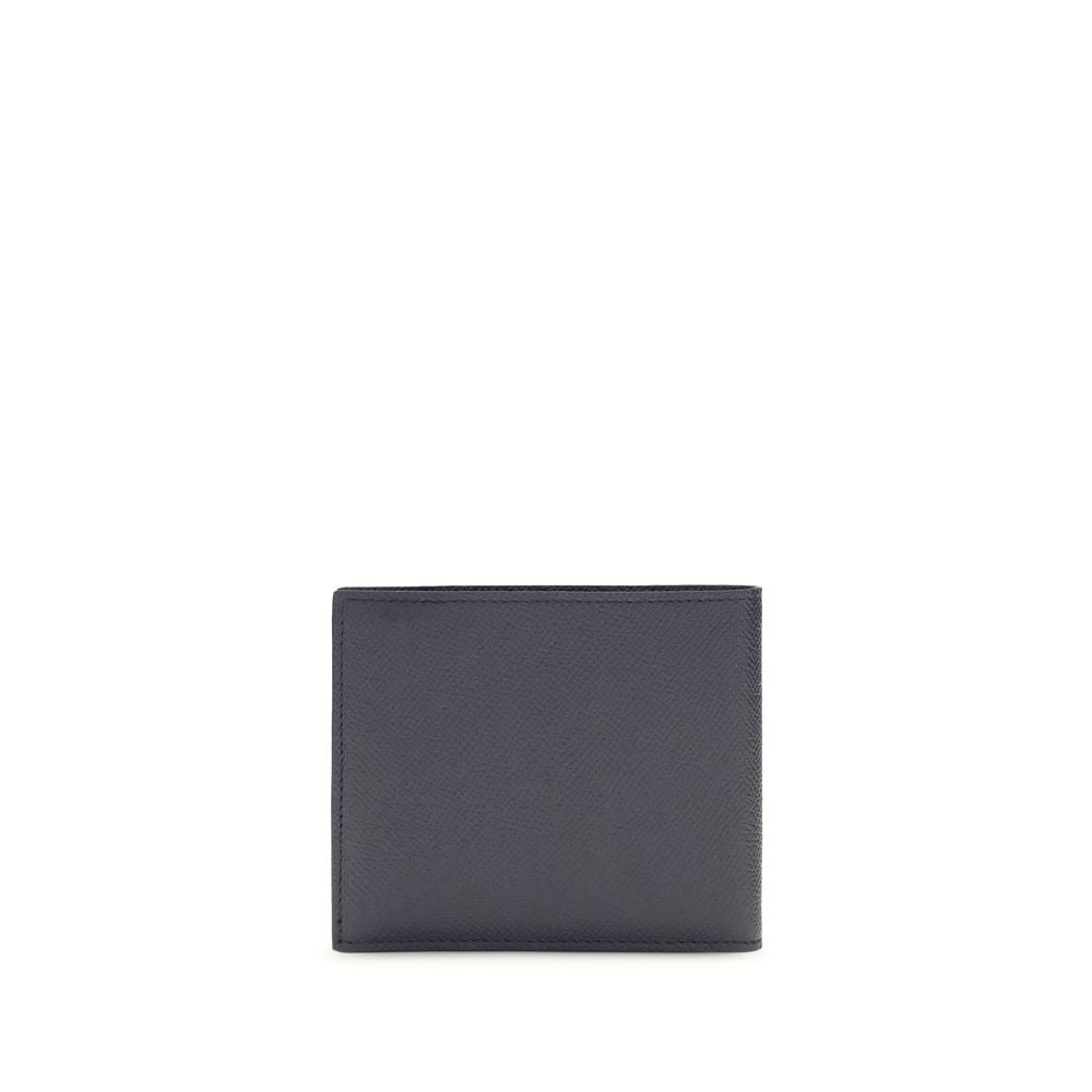 Portefeuille Ferragamo en cuir de veau bleu Bos Taurus
