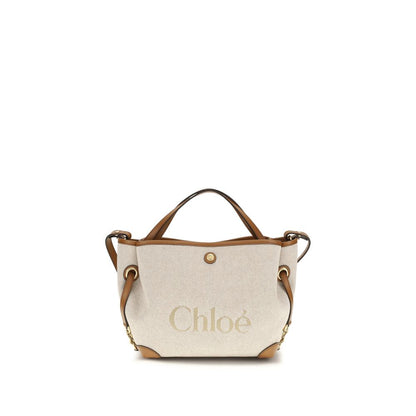 Borsa a tracolla Chloé in tessuto beige