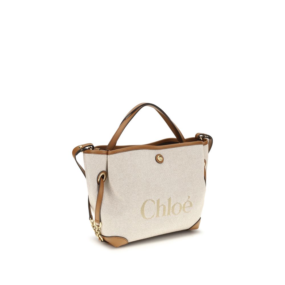 Borsa a tracolla Chloé in tessuto beige