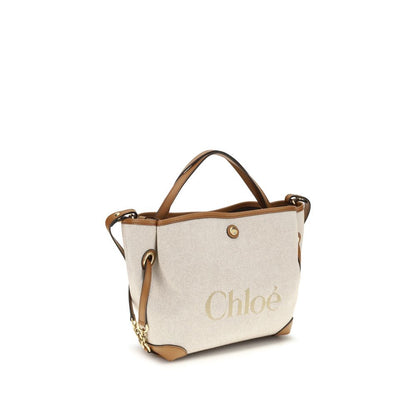 Borsa a tracolla Chloé in tessuto beige