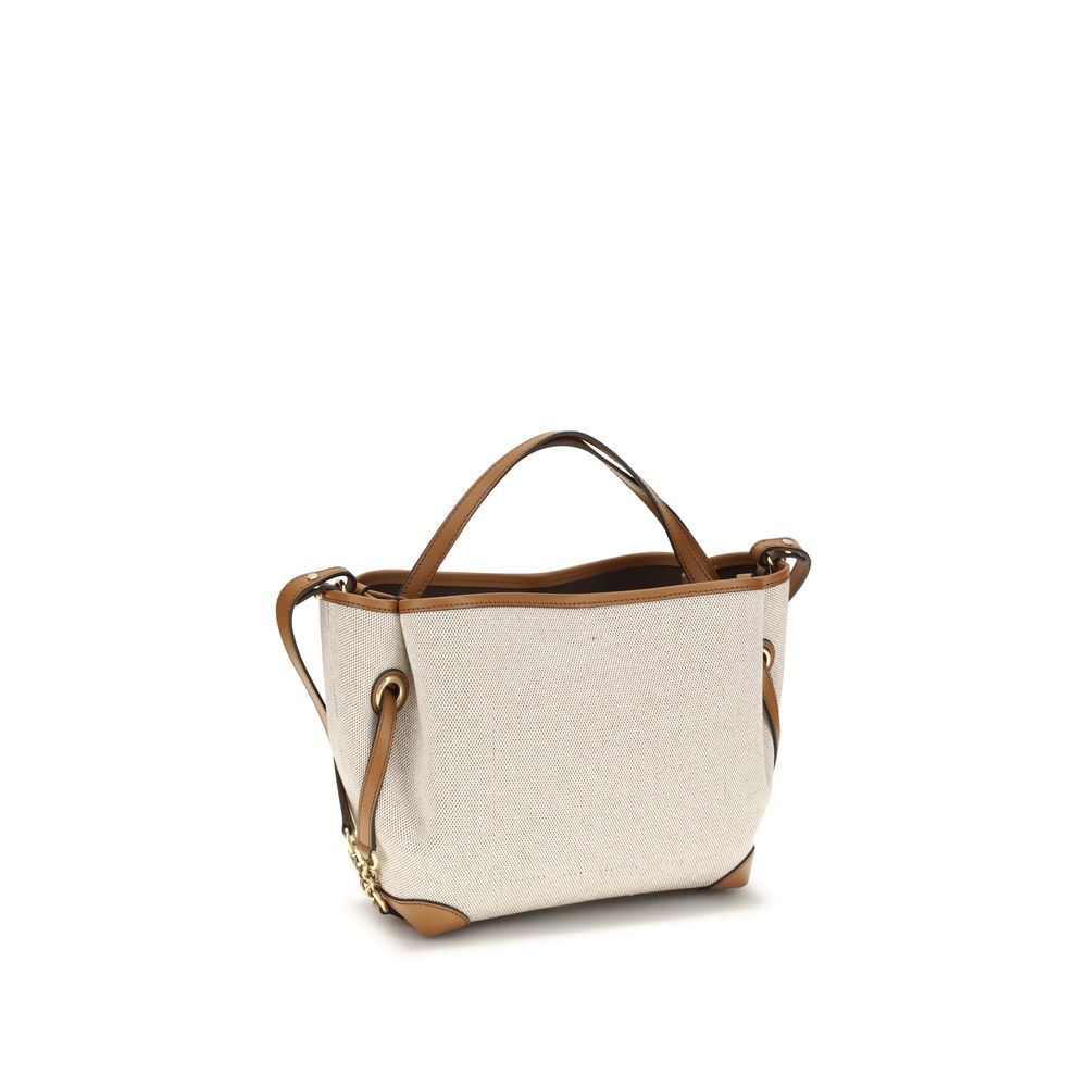 Borsa a tracolla Chloé in tessuto beige