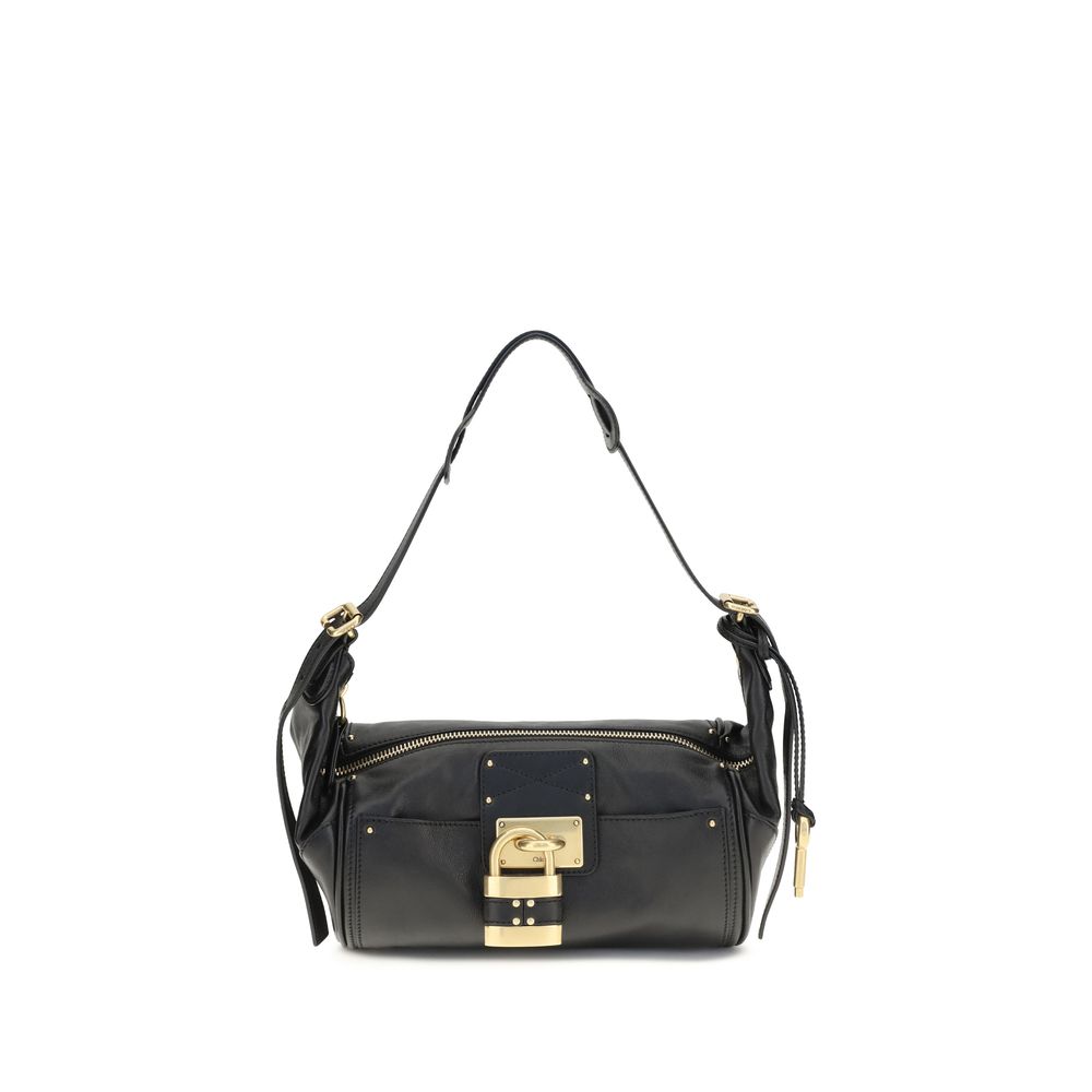 Borsa a tracolla Chloé in pelle di vitello nera Bos Taurus