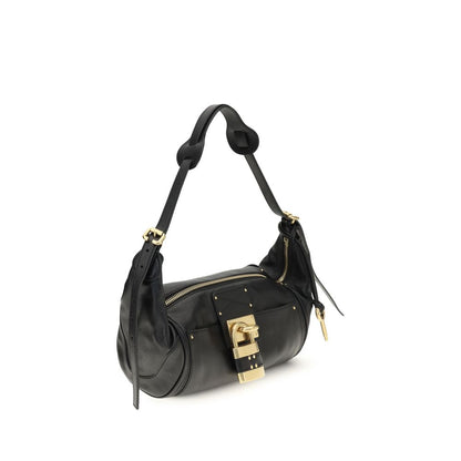 Borsa a tracolla Chloé in pelle di vitello nera Bos Taurus