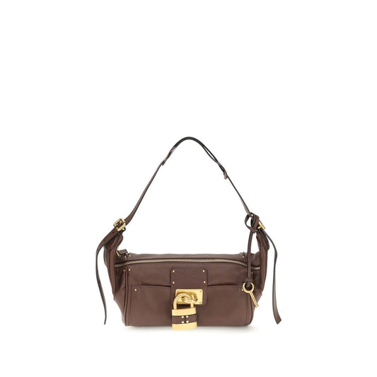 Borsa a spalla Chloé in pelle di vitello marrone Bos Taurus