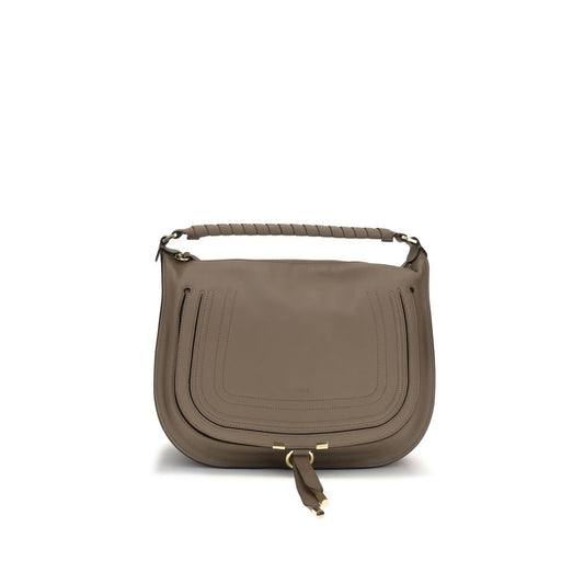 Borsa a spalla Chloé in pelle di vitello beige Bos Taurus